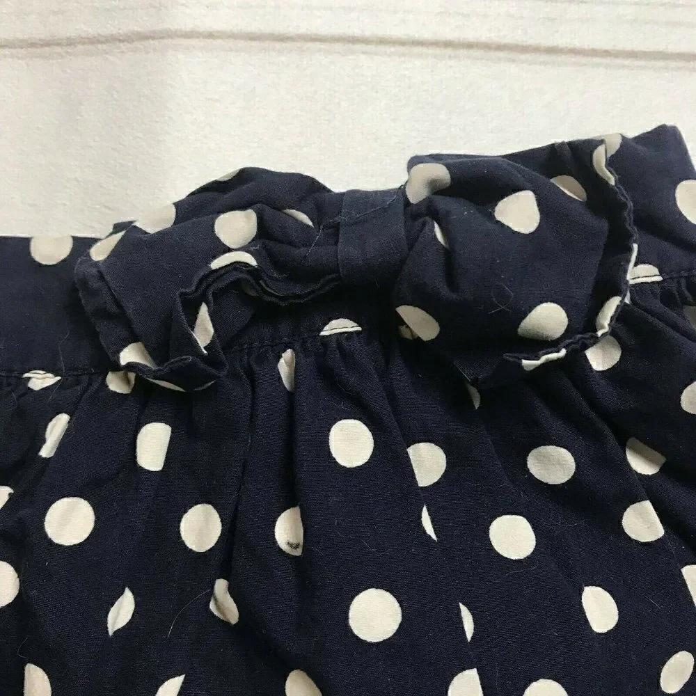 Gap Kids Girls Navy Polka Dots Elastic Waist Pull On A Line Skirt Size XL